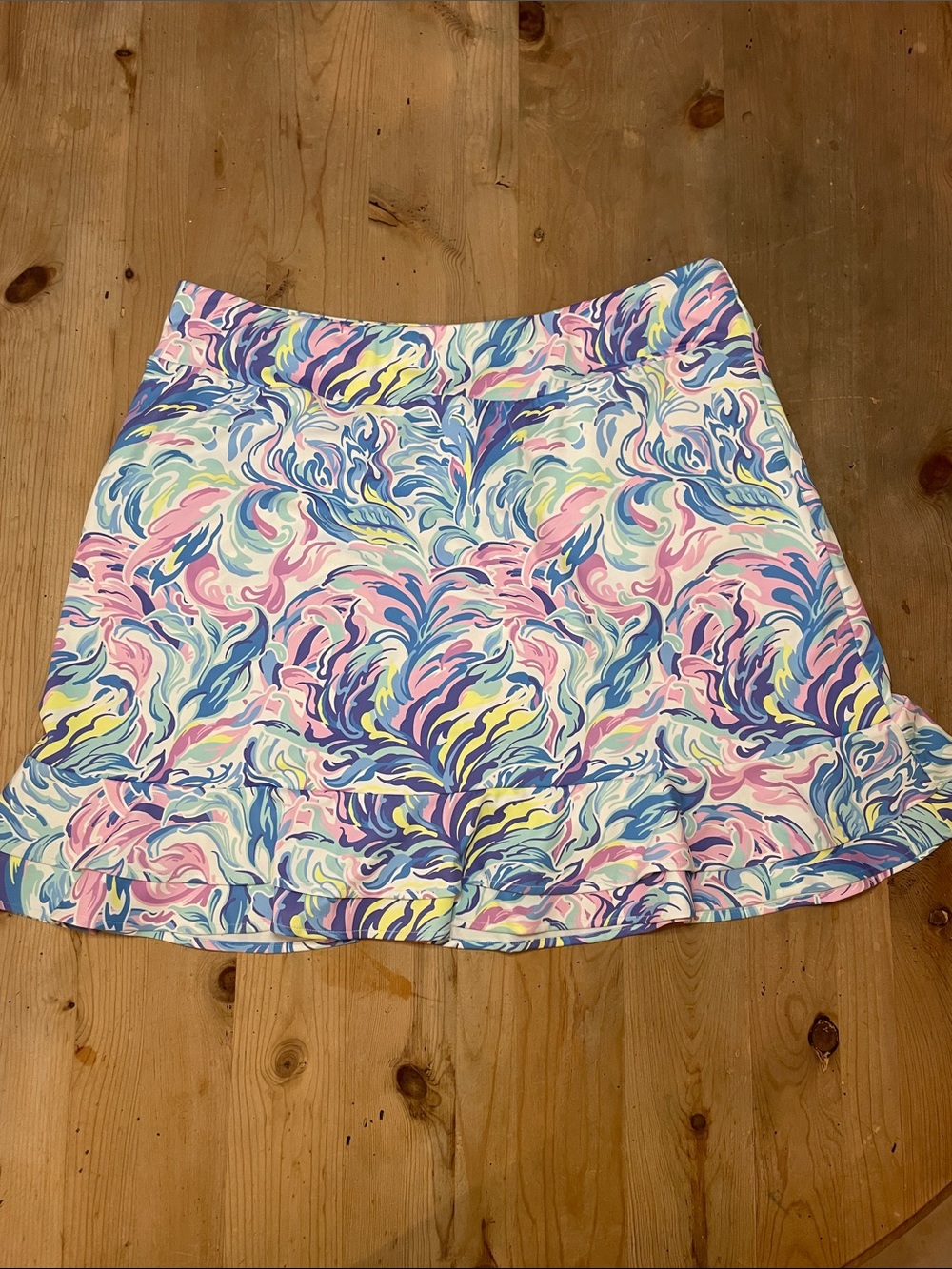 Simply Southern Pastel Swirl Skort Preppy Coastal Resortwear Feminine XL - Picture 6 of 8